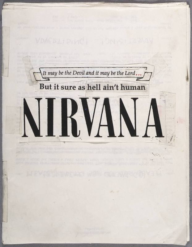 Mock Up of Nirvana's First Press Kit