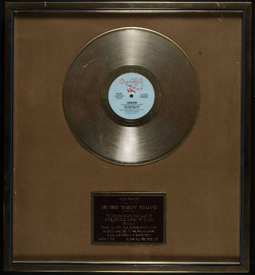 "Freedom," by Grandmaster Flash and the Furious Five: Gold Single Award Presented to Guy Todd "Raheim" Williams by Sugar Hill Records