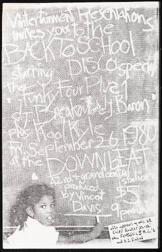 Back to School Disco Special Starring the Funky Four Plus 1, D.J. Breakout and D.J. Baron  at the Downbeat, New York, NY, September 26, 1980