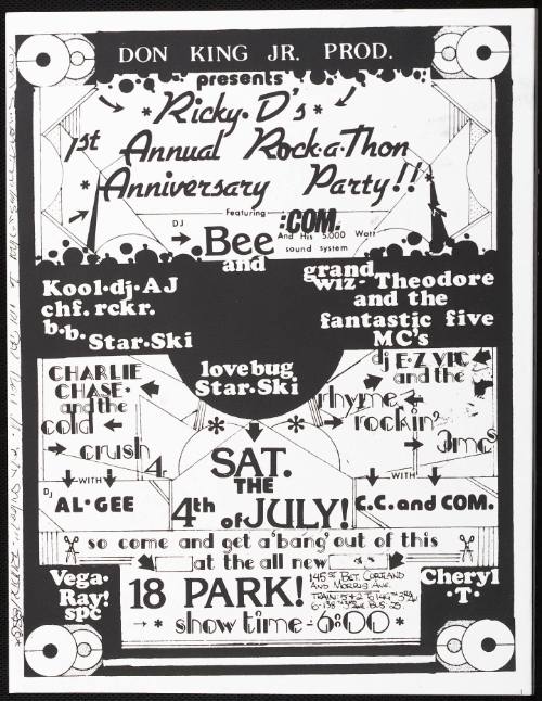 Ricky D's 1st Annual Rock-A-Thon Anniversary Party, at 18 Park New York, NY, July 4, 1981