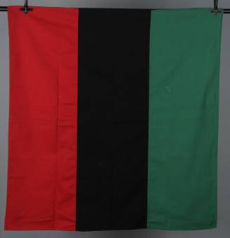 Red, Black, and Green Striped Banner