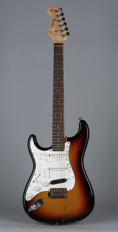 Fender Stratocaster Electric Guitar Played by Kurt Cobain at the Reading Festival, UK, August 30, 1992 and Smashed at the End of Nirvana's Set at the Morocco Shrine Temple, Jacksonville, Florida, November 26, 1993