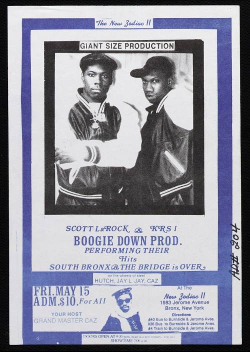 Boogie Down Productions: Scott La Rock and KRS 1 at the New Zodiac II, Bronx, NY, May 15, 1987