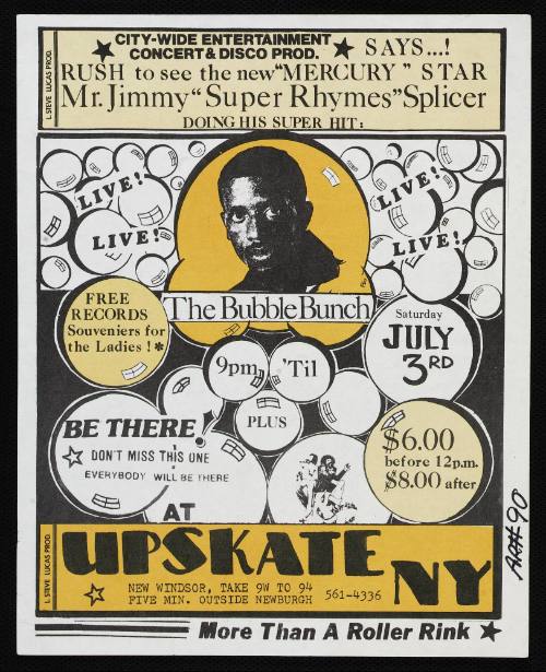 Mr. Jimmy "Super Rhymes" Splicer at Upskate NY, July 3, 1982