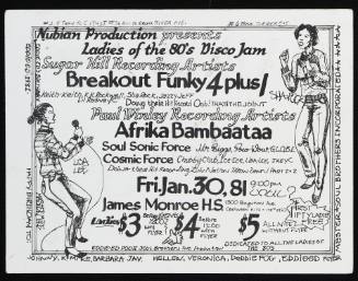 Ladies of the 80's Disco Jam, Breakout Funky Four Plus One, Afrika Bambaataa , others, James Monroe High School, January 30, 1981