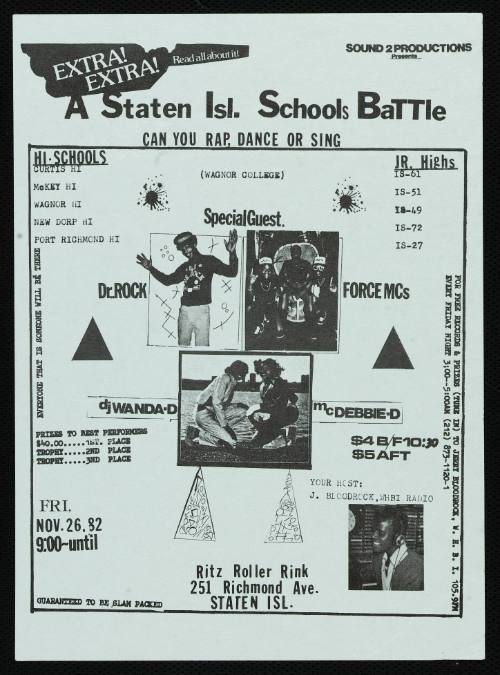 A Staten Isl. Schools Battle, Dr. Rock, Force MC's, others, Ritz Roller Rink, November 26, 1982