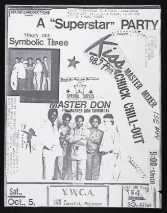 A " Superstar" Party:  Mikey Dee, Symbolic Three, Master Don, at Y.W.C.A., Paterson, NJ, October 5, 1985
