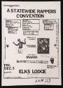 A  Statewide Rappers Convention with Dr. Rock, Force Mc's, at the Elks Lodge, New Haven, CT, December 3, 1982