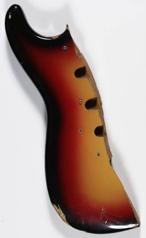 Fender Stratocaster Electric Guitar Fragment Smashed by Jimi Hendrix at the Royal Albert Hall, London, England, February 24, 1969