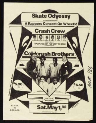 Skate Odyessy: A Rappers Concert on Wheels! with Crash Crew and Coldcrush Brothers, Saturday, May 1, 1982