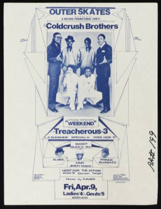 Outer Skates Presents a Record Promotional Party for the Cold Crush Brothers, Friday, April 9