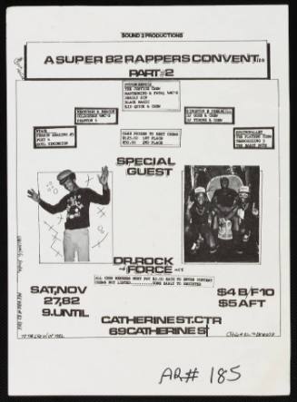 Sound 2 Productions Presents A Super 82 Rappers Convention  Part #2 Featuring Dr. Rock, Force M.C.s, Catherine St. Center, Poughkeepsie, NY, November 27, 1982
