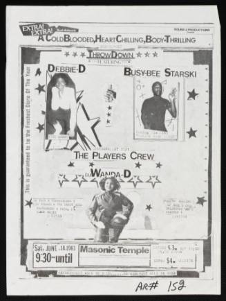 Sound 2 Productions Presents A Cold Blooded, Heart Chilling, Body Thrilling Throwdown Featuring Debbie D, Busy Bee Starski, The Players Crew, Masonic Temple, Spring Valley, NY, June 18, 1983