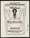 Sound 2 Productions Presents A Back To School Smoker! Featuring T-Ski Valley, Benmore Roller Rink, Jersey City, NJ August 27, 1982