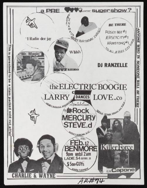 A Pre Valentine Supershow? Featuring Jerry Bloodrock, DJ Ranzelle, Benmore Skating Rink, Jersey City, NJ, February 12, 1982