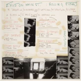 Original Oversize Collage for Side 1 & 2 Innersleeve for Rolling Stone's Album Exile on Main St., 1972