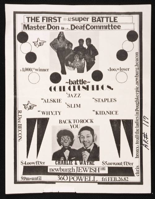The First Super Battle with Master Don, Cold Crush Bros., Deaf Committee and Charlie and Wayne, February 26, 1982
