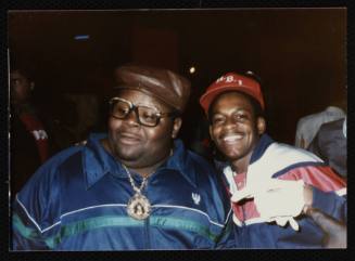 Big Buff of the Fat Boys with a member of The Heartbeat Brothers