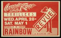 Annie Rose and the Thrillers at the Fabulous Rainbow Tavern, Seattle, WA, April 28 - May 1, 1982