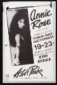 Annie Rose and the Thrillers (with Kidd Afrika on Tuesday) at Astor Park, Seattle, WA, October 19 - 23, 1982