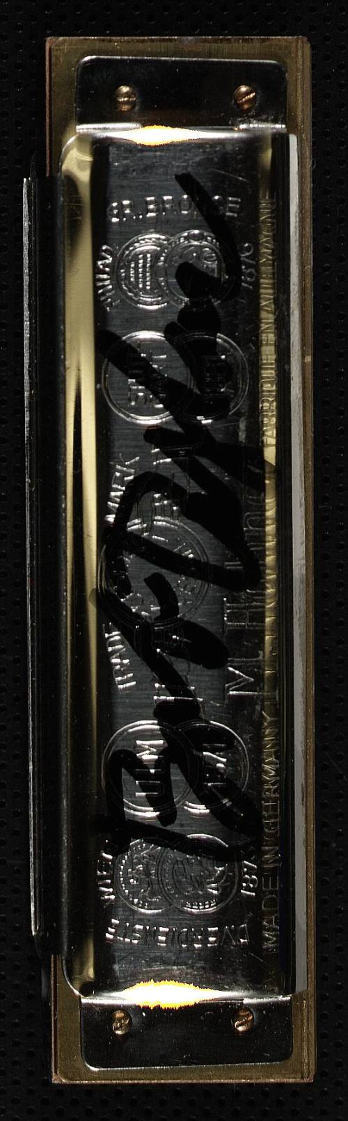 Hohner 1896 Marine Band B-Major Harmonica Autographed and Formerly Owned by Bob Dylan