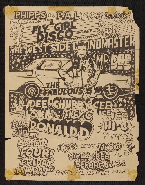 The West Side Grandmaster, Mr. Dee, The Fabulous 5 MC's, Lil' Dee, Chubby Cee, Alski, Ikey C, Ice Ice, Hi-C, Donald D, The Disco Four, at Phipps P.A.L., New York, NY, March 7, 1980