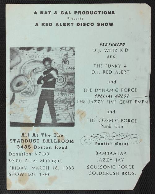 D.J. Whiz Kid, The Funky 4, D.J. Red Alert, Dynamic Force, Jazzy Five, at the Stardust Ballroom, Bronx, NY, March 18, 1983