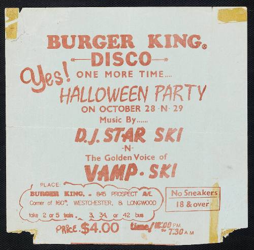 Burger King Disco: One More Time Halloween Party