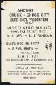 Another Chuck -Chuck City Sure Shot Production Present Disco King Mario, Cool D.J. Nicky Dee, D.J. Desi, D.J. Sinbad, at J.H.S. 123, Bronx, NY, December 16, 1977