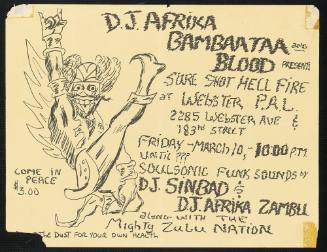 DJ Afrika Bambaataa with DJ Sinbad, DJ Afrika Zambu along with the Mighty Zulu Nation at Webster P.A.L., Friday, March 10