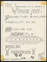 Fox Productions Ltd. Presents a Boogie Nite at Buckner Towers with music by Bammbataa, October 22, 1977