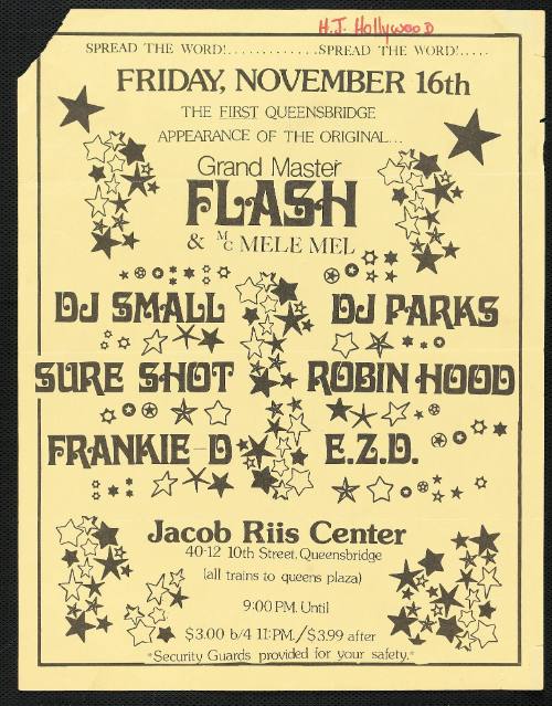 Grandmaster Flash and MC Melle Mel at Jacob Riis Center, Friday, November 16