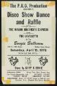 Disco Show Dance and Raffle with The Mason Brother's Express and The Loveletts, Boogie Ballroom, Bronx, New York, Saturday, April 15, 1978