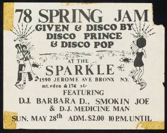 78 Spring Jam featuring D.J. Barbara D., Smokin Joe, and D.J. Medicine Man, The Sparkle, Bronx, New York, Sunday, May 28, 1978