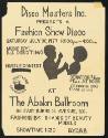 Disco Masters Inc. presents a Fashion Show Disco, The Abalon Ballroom, Bronx, New York, Saturday, July 30, 1977