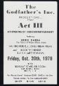 Act III, featuring Eddie Cheba, Pete DJ Jones, Rock the House, DJ Kim and the M & M's, at the Elegant Stardust Room, Bronx, NY, October 20, 1978