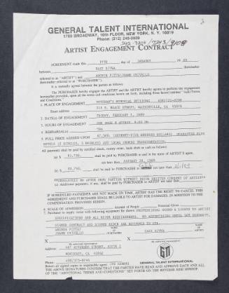 Contract between General Talent International and Eazy-E and N.W.A,  January 19, 1989