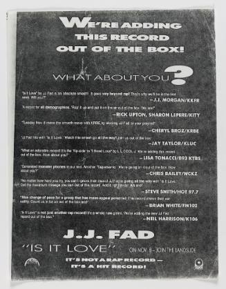 J.J. Fad: Is It Love record release
