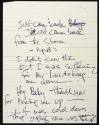 "In from The Storm" Handwritten Lyrics by Jimi Hendrix