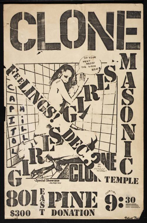 Clone, the Girls, and the Feelings at the Masonic Temple, December 3, 1978