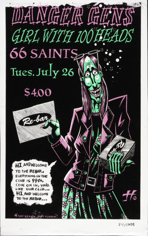 Danger Gens, Girl With 100 Heads, and 66 Saints at Re-Bar, Seattle, WA, July 26, 1994