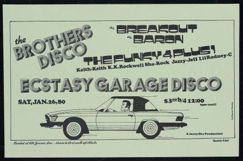The Brothers Disco at Ecstasy Garage Disco, New York, Saturday, January 26, 1980