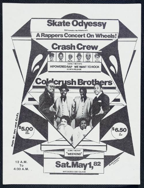 Skate Odyessy [sic]: A Rappers Concert On Wheels!, Waterbury, Connecticut, Saturday, May 1, 1982