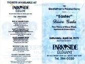Easter Disco Gala: Eddie Cheba and Crew, The Together Brothers, DJ Mojo, at Parkside Elegant, Bronx, New York, NY, April 14, 1979