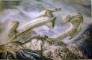 Lithograph of a Concept Painting for the Film "Alien"