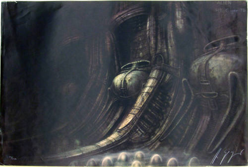 Lithograph of a Concept Painting for the Film "Alien"