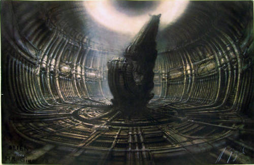 Lithograph of a Concept Painting for the Film "Alien"