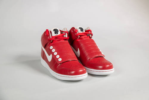 Nike Dunk High Strap Questlove Collaboration Sneakers in Red