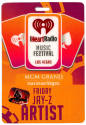 Jay-Z Artist "Friday" Pass for iHeartRadio Music Festival at the MGM Grand, Las Vegas, NV