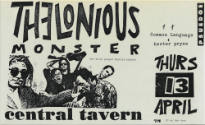 Thelonious Monster, Common Language, and Hester Pryne at The Central Tavern, Seattle, WA, April 13, 1989